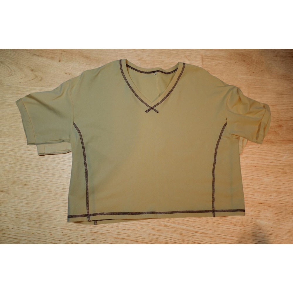 Womens Yellow 2 Piece Skort Set V-Neck Top Activewear Athleisure Small - Picture 5 of 15